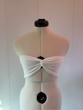 437 Bandeau Bikini Top (White)
